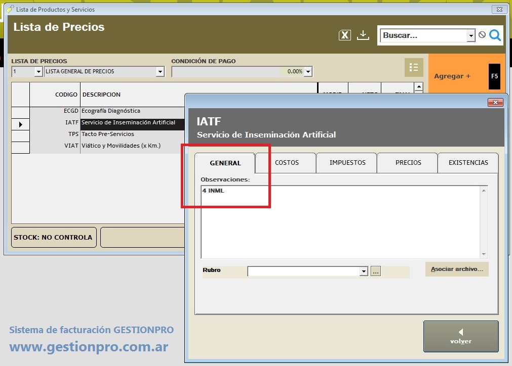 actualizar costo del indice inml